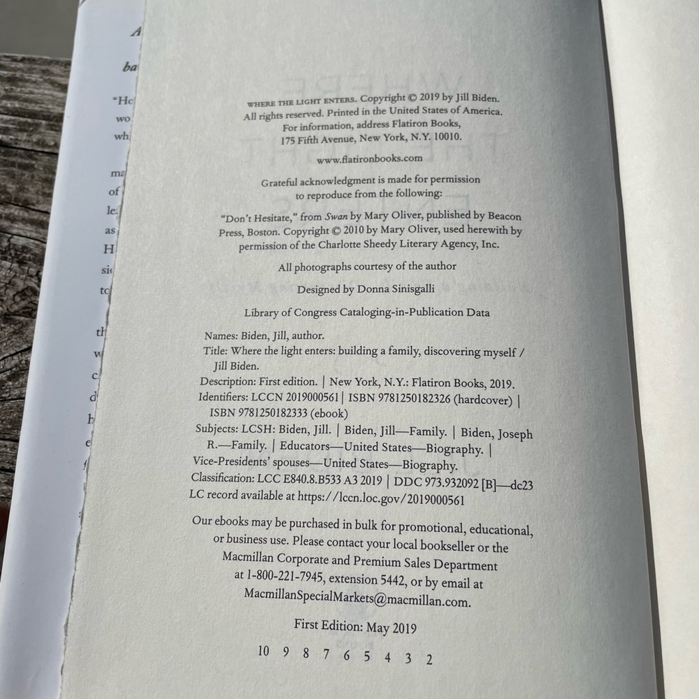 Where the Light Enters Book Memoir by Jill Biden Hard Cover - Picture 5 of 8